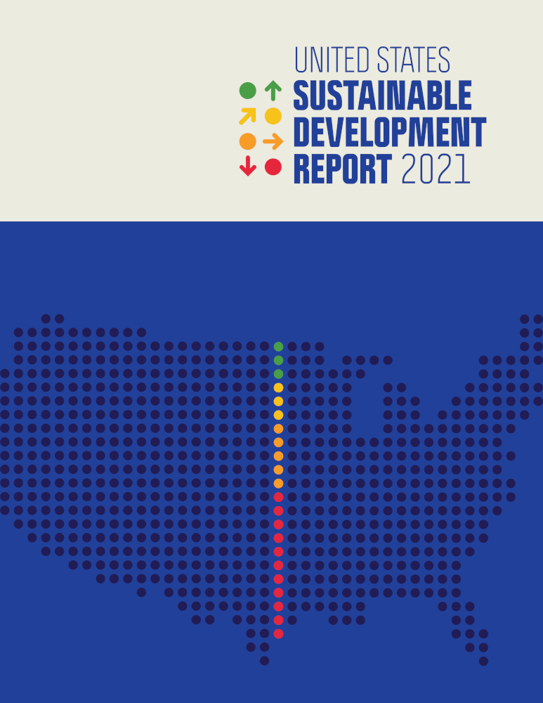 Cover of the United States Sustainable Development Report 2021